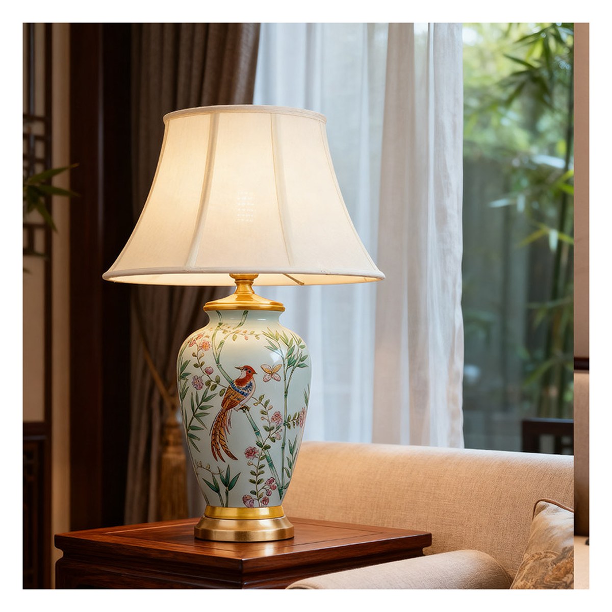 复古中古陶瓷台灯 06
