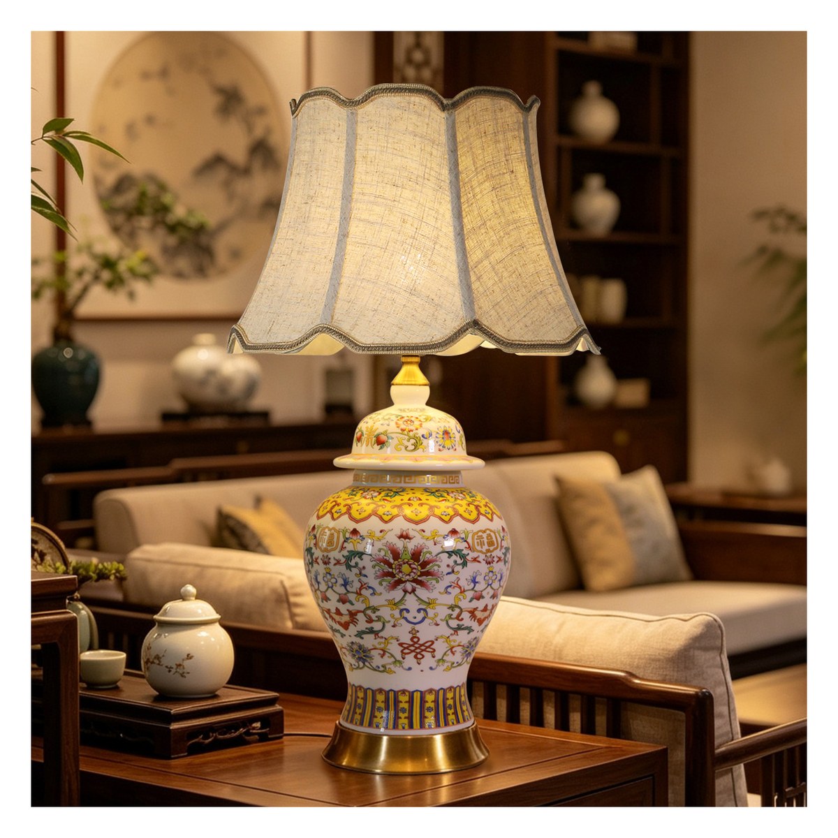 复古中古陶瓷台灯 80