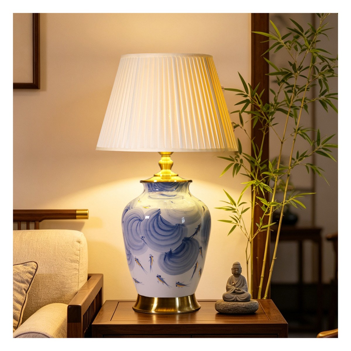 复古中古陶瓷台灯 90